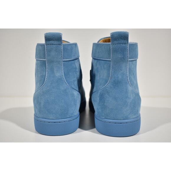 Christian Louboutin Louis Orlato Flat Panorama Blue High Top Sneaker 44.5 11.5 - Picture 11 of 12
